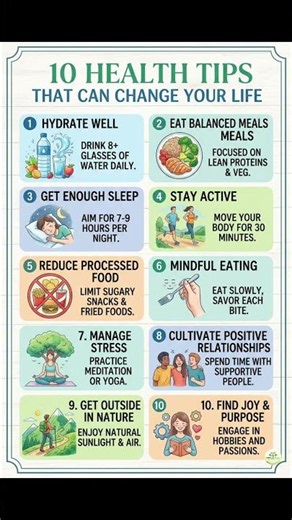 10 Health Tips That Can Improve Your Life Today #HealthTips #HealthyLiving #Wellness #FitnessTips