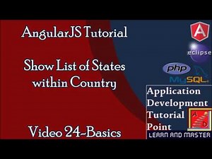 Angularjs Tutorial Basics .Video 24. Show List of States within Countries.