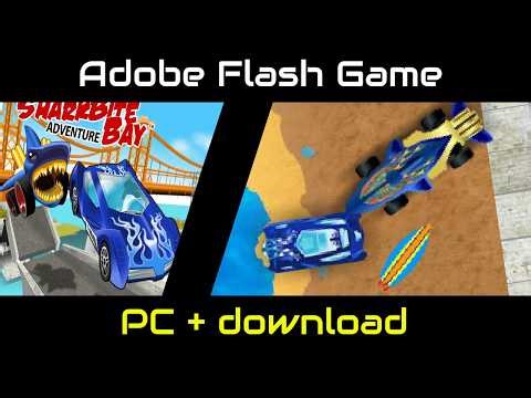 Sharks on Hot Wheels! (Sharkbyte Adventure Bay) // Old Flash Game (+download)