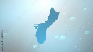 4K UHD, 3840 x 2160 Pixels, Guam Country Map Background Works with all editing Programs Suitable for Patriotic Programs, Corporate Intros, Tourism, Presentations
