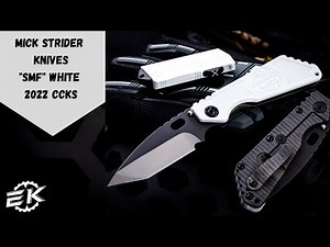 Mick Strider Knives "SMF" White/Flamed Titanium 4" Tanto