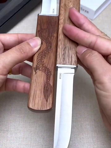 2 In 1 Samurai Knives,Dragon And Phoenixs Double Blade Knife Set,Dual Fruit Knife,Twin Knife With Sheath,Small Chef Knife,Paring Knives With Cover,Two Hand Knife,Camping Vegetable Steak Knife (C)