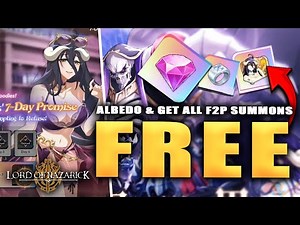 FREE ALBEDO IS HERE & HOW TO GET ALL FREE SUMMONS AS F2P!!! (Overlord Lord of Nazarick)