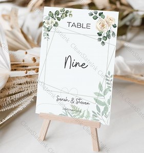 Modern Wedding Table Numbers – Minimalist Table Sign, Elegant Reception Decor, Printable Wedding Seating Chart - Etsy