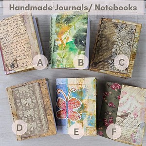 Handmade Vintage Grunge Journal: Mixed Media Cotton Linen Notebook - Etsy