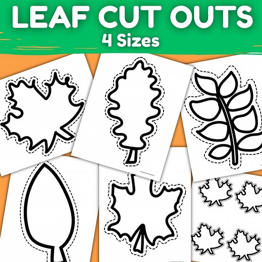 Leaf Cut-outs: 5 Designs, 4 Sizes - Fall, Classroom, Scrapbooking Decor - Etsy