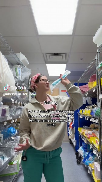 Nobody- and then there’s me on break listening to this soundtrack on repeat and using it to avoid crash outs 😌🩷 #kpopdemonhunters #kpdh #nursingstudent #pct #cna