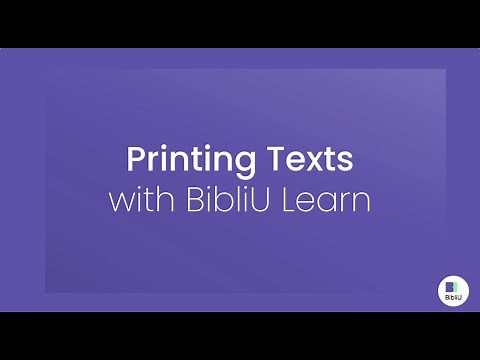 How to Print Digital Textbook Titles | BibliU Learn