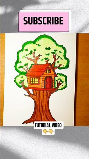 how to draw treehouse