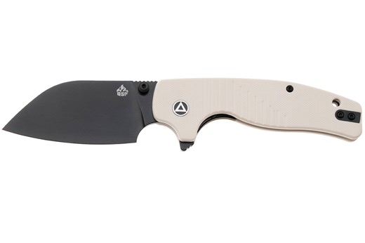 QSP Knife Chefmaster 163-B2, Black 14C28N, Ivory White G10, pocket knife, Keanu Alfaro design