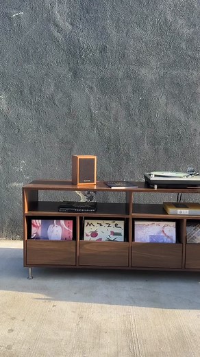 Newly built record cabinet #vinylrecord #record #vinyl #music #recordcollection #vinylcollection #furniture #design #woodworking