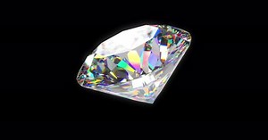 Elegant Spinning Diamond with Colorful Light Refractions