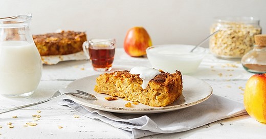 Gâteau diététique aux flocons d'avoine et pomme
