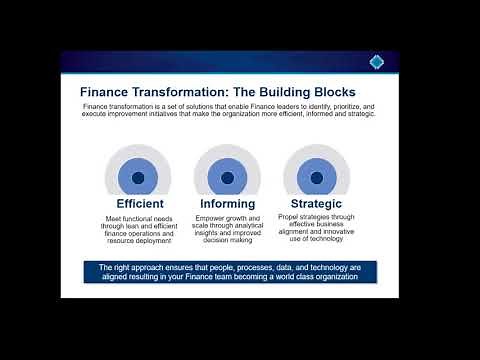 Process areas that matter for Finance Transformation