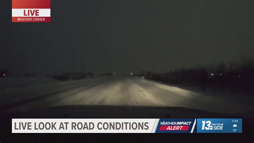 Slippery conditions on snow-covered roads in Ottawa County