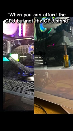 2.5K views · 30 reactions | When you can afford the GPU bit not the GPU Stand梁 | Ultra Technology | Facebook