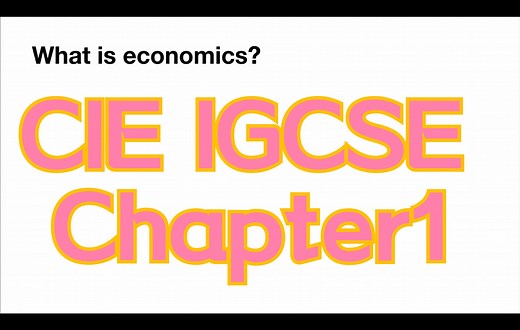 CIE IGCSE Economics 0455 Chapter.1 basic economic problems IG经济+wx 13957173366
