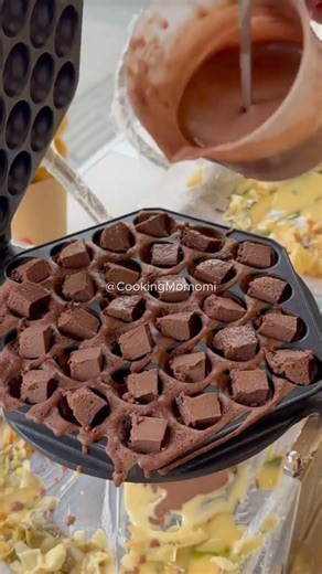 ALL CHOCOLATE EGG WAFFLE SO DELICIOUS!