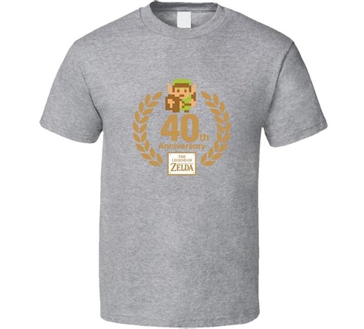 The Legend of Zelda 40th Anniversary Retro Video Game T Shirt - Etsy