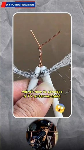 Connecting the TV antenna cable #DIY #antennacable #DIYTools #creativeideas