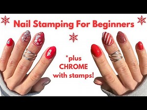 Stamp nails for beginners/ chrome AND reverse stamping!