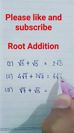 Root Addition| roots ko add kaise kare| #shorts #maths #subscribe