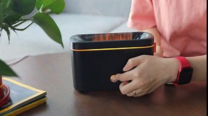 Premium Oil Diffuser, Office, Home, Bedroom, Aromatherapy, Fine Mist humidifier, Silent, ultrasonic Flame Light - Great Gift idea