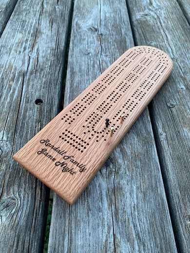 Personalized Wood Cribbage Board: Handmade Family Game Night - Etsy
