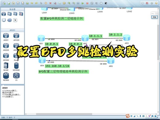 配置BFD多跳检测实验