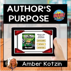 Distance Learning - Author's Purpose BOOM Cards - Digital Task Cards
