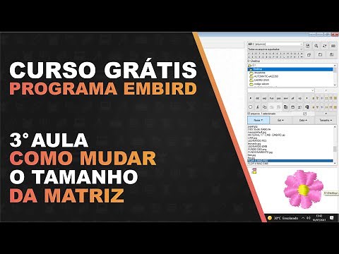 CURSO GRÁTIS EMBIRD | AULA 03 COMO MUDAR O TAMANHO DA MATRIZ