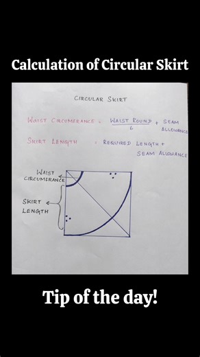 How To Calculate For Circular Skirt | Fashion Designing👒| #sewing #sewingtricks #sewingtechniques