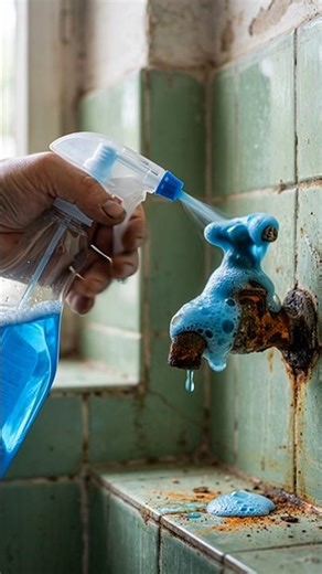 Old Rusty Tap Restored with Spray! 😱✨ | Satisfying Cleaning #Shorts