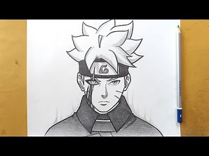 How to draw Boruto uzumaki || Easy anime drawing tutorial for beginners || Character drawing