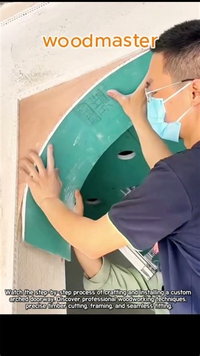 The Secret to Crafting Perfect Curved Door Frames #worker #process #archway #woodcraft #carpentry