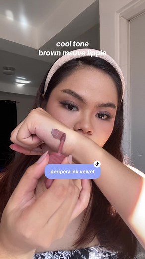 Best Cool Tone Brown Mauve Lipstick | Peripera Ink Velvet Review