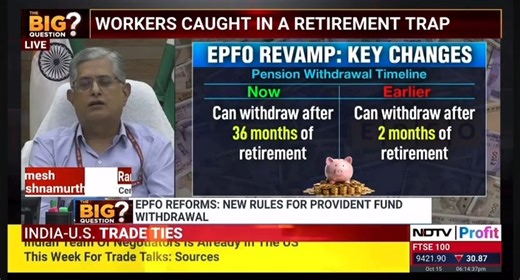 3.2K views · 67 reactions | The new EPF withdrawal rules make processes simpler and protect members’ long-term security. The aim is to prevent premature exits and safeguard pension benefits. — Shri Ramesh Krishnamurthi, CPFC, EPFO #EPFO #PensionProtection #MoLE Mansukh MandaviyaShobha KarandlajeMyGovIndiaPress Information Bureau - PIB, Government of IndiaEPFO | Ministry of Labour and Employment, Government of India | Facebook