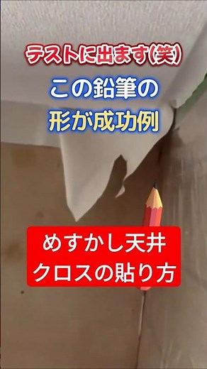 ３回見たら貼れる！めすかし天井のクロスの貼り方 #diy #クロス #壁紙 #shorts