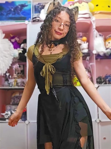 Just showing yew my outfit! How would you compare this outfit to my other outfits that I've shared recently? This time I added a little extra to it, I wanted to make it a little different... not NEW, but maybe a refresh? I'm definitely #tryingnewthings lately. I thought the nightgown was super cute and I have some ideas on how to use it for more outfits in the future! I think it will be nice learning to layer and create new stuffs with the nightgown! >.