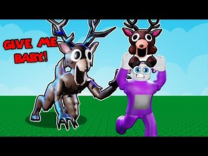 TINKY WINKY STEAL BABY DEER MONSTER! | Tinky Winky Plays: Roblox Steal Baby from 99 Nights Monster