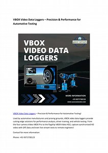 VBOX Video Data Loggers – Precision & Performance for Automotive Testing - SlideServe