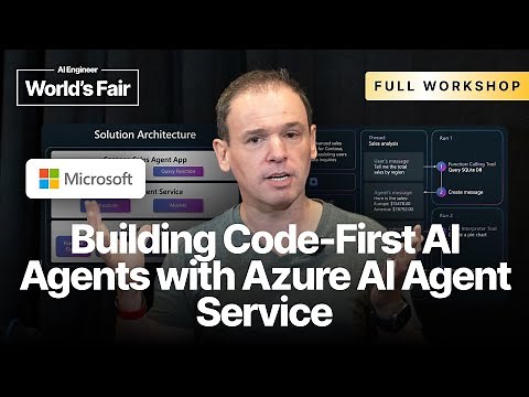 Building Code First AI Agents with Azure AI Agent Service — Cedric Vidal, Microsoft