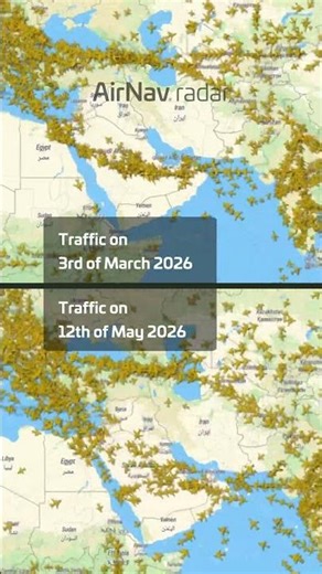Middle East Skies: War Disruption vs. Ceasefire Recovery | March 3 vs. May 12