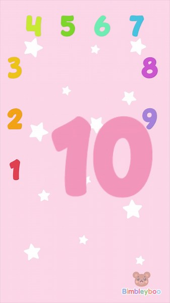 Learn Numbers 1-10 🌈 | Colorful Counting Song | Bimbleyboo #shorts
