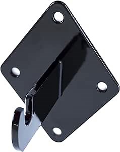 Gridwall and Slatgrid Panel Wall Mounting Brackets (Quantity 5) (5, Black)