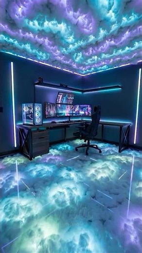 Gaming Room about the Clouds 😲🥵 #youtubeshorts #viralvideo #gamingrooms