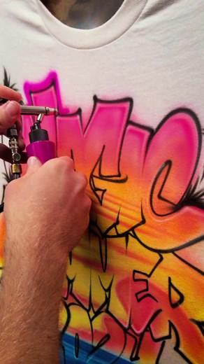 Custom Graffiti Shirt for the Magic Summer Tour with New Kids on the Block