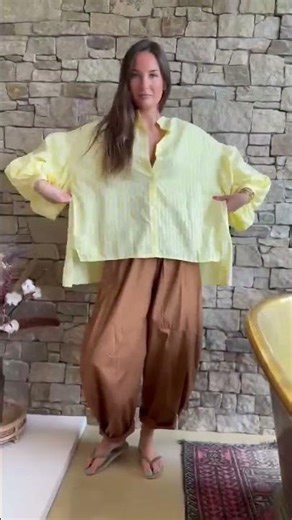 Ginny Gingham Balloon Sleeve Blouse Lemon