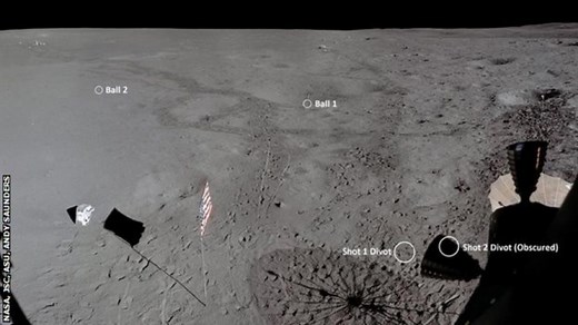 Remastered images reveal how far Alan Shepard hit a golf ball on the Moon