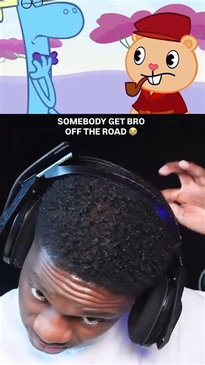 SOMEBODY GET BRO OFF THE ROAD 😭 #reaction #trending #shorts #happytreefriends